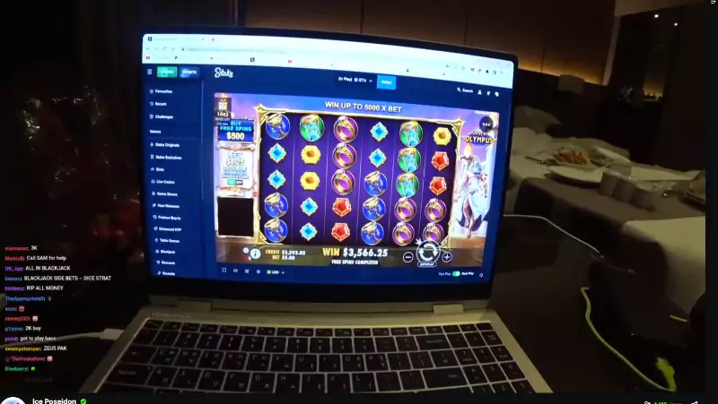 Ice Poseidon streaming a casino game